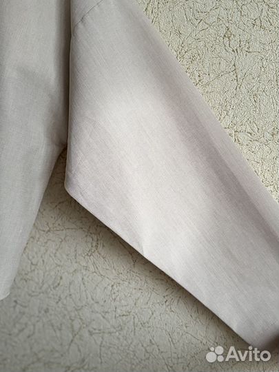 Костюм из льна бежевый с шортами