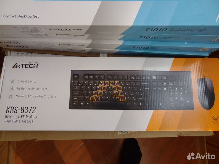Клавиатура+мышь A4tech Fstyler F1010 и KRS-8372