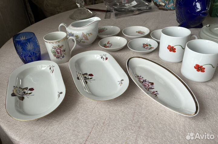 Остатки посуды от сервизов СССР, Гдр, Польша