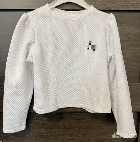 Блузки на девочку 122 белые