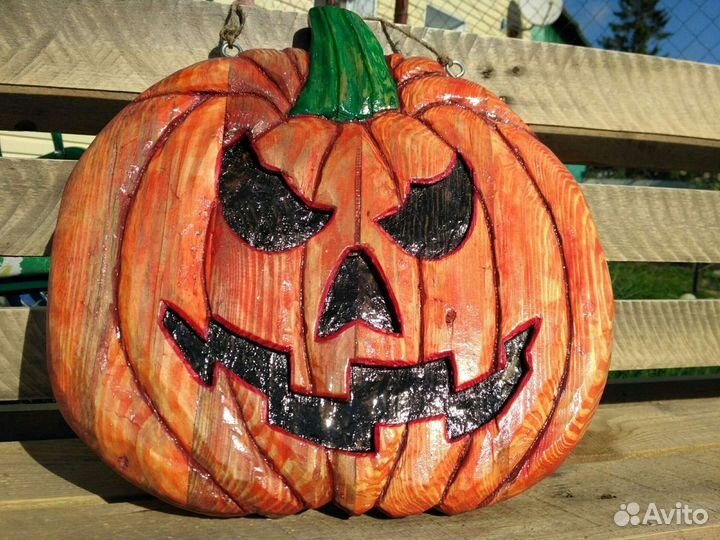 Декор на Хеллоуин. Двуликая тыква