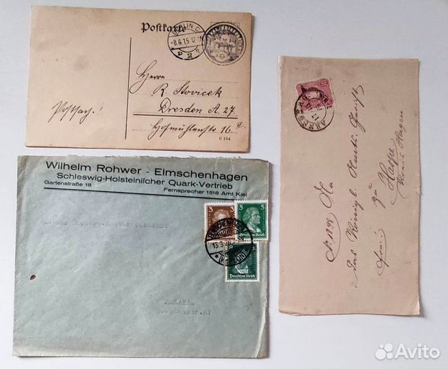 Конверты и п карточки 3 шт Германия 1875-29 год