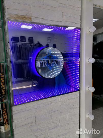 3d светильник-зеркало с вашим логотипом