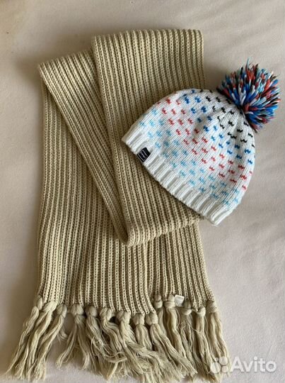 Шапка и шарф на взрослого