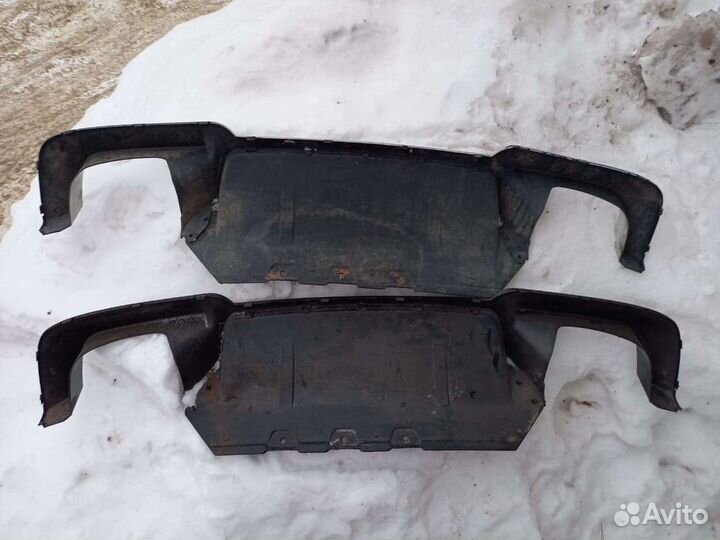 M5 диффузор Bmw5 F10 под раздвоенный глушитель