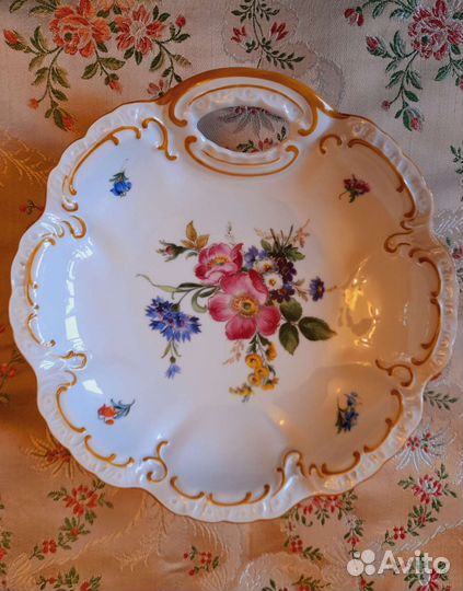 Блюдо 2 шт старинное фарфор Германия
