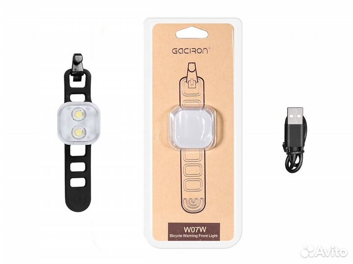 Велофонарь габаритный белый W07W 20лм Gaciron