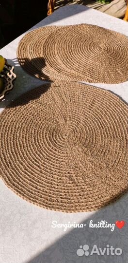 Салфетки сервировочные вязаные. Набор 5 шт