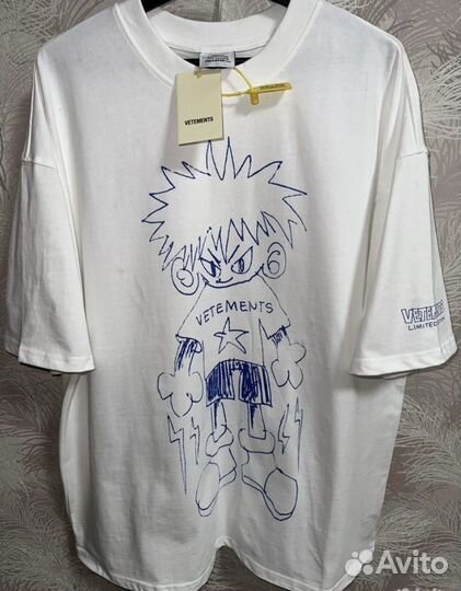 Vetements футболка оверсайз (аниме Киллуа)