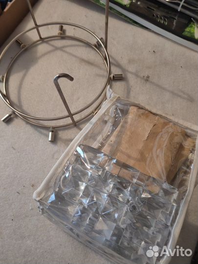 Хрусталь и каркас для советской люстры