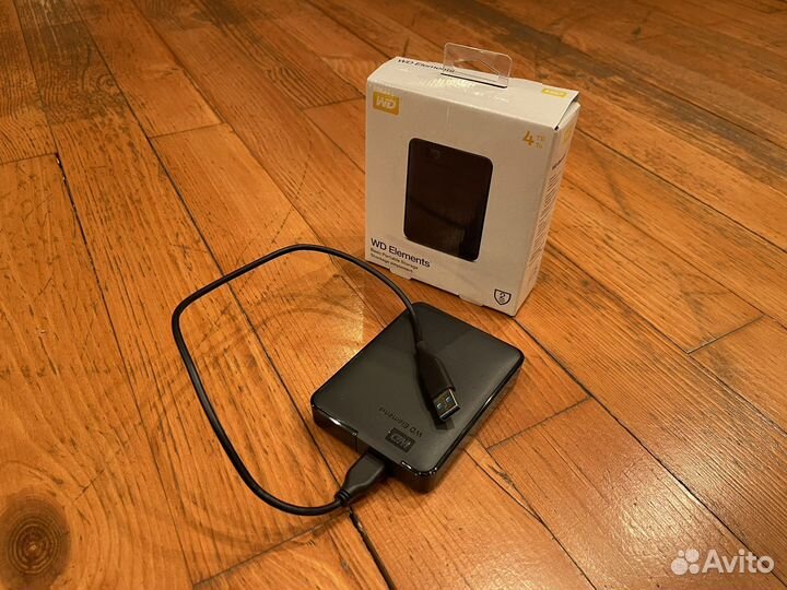 Переносной жёсткий диск WD Elements HDD 4tb