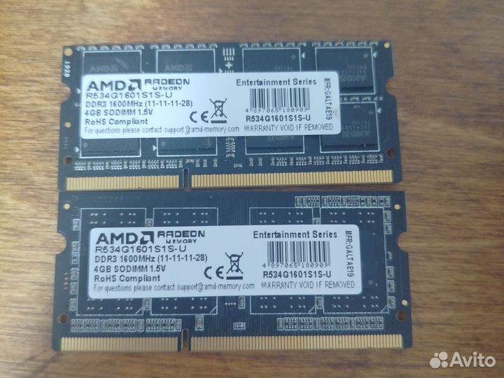 Оперативная память ddr3 для ноутбука 4gb 2 планки