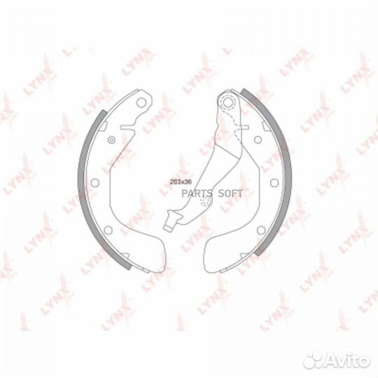 Lynxauto BS1802 Колодки тормозные барабанные зад