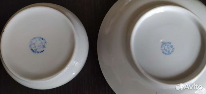 Чайные пары, фарфор Вербилки, ретро