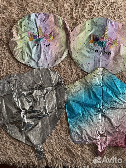 Воздушный шар цифра 3 и единорог