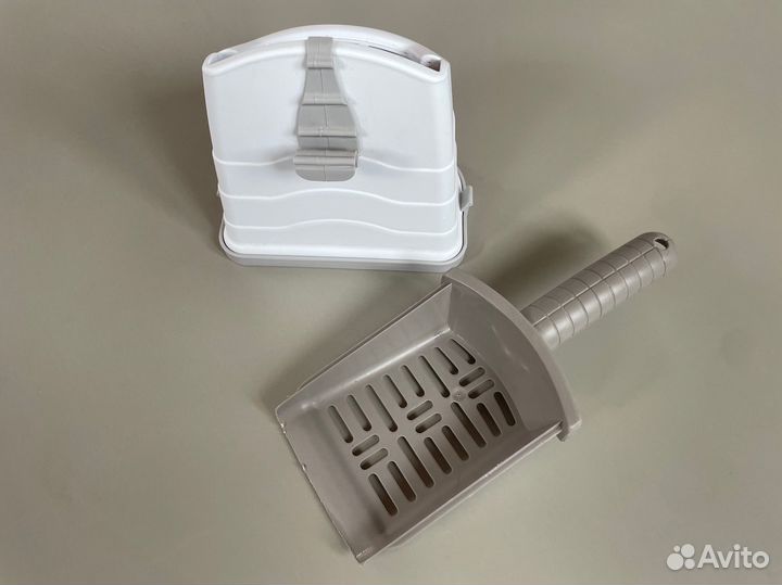 Большой лоток для кошек + совок с подставкой