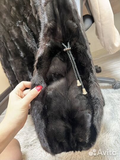 Шуба норковая с капюшоном 42 44