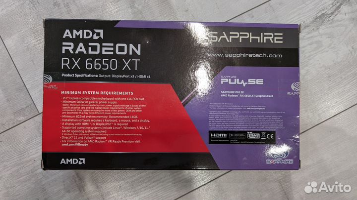 Видеокарта AMD Sapphire RX 6650 XT Pulse 8Gb