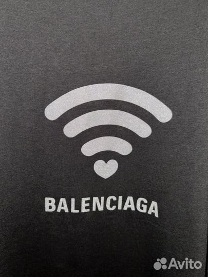 Balenciaga Wi Fi Oversized Black T-Shirt футболка