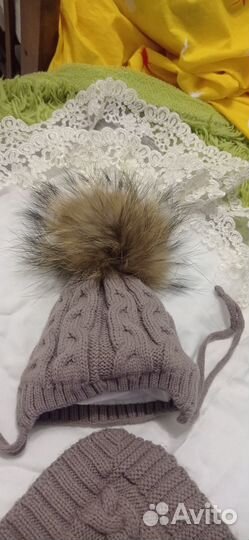 Вязаный плед на выписку