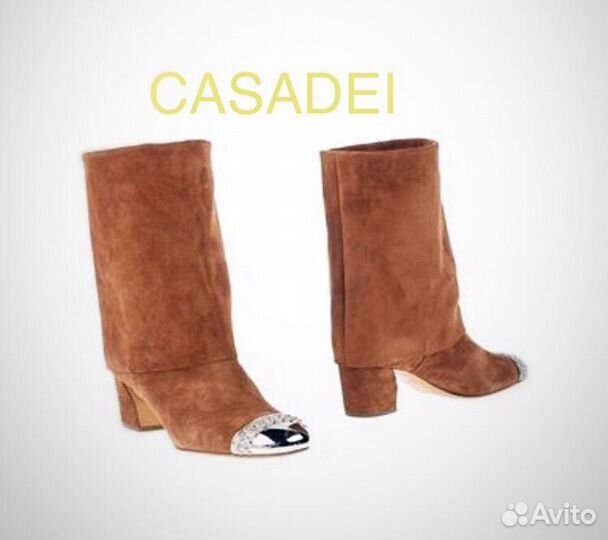 Замшевые сапоги Casadei оригинал