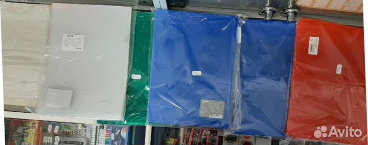 Папки уголки 100/150/180 мкм разные цвета