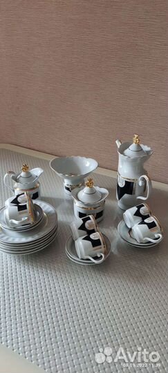 Фарфоровая посуда СССР сервиз кофейный