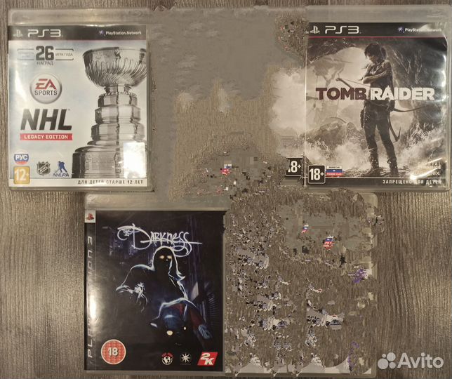 Игры PS3 диски NHL 16 legacy, Darkness,Tomb Raider