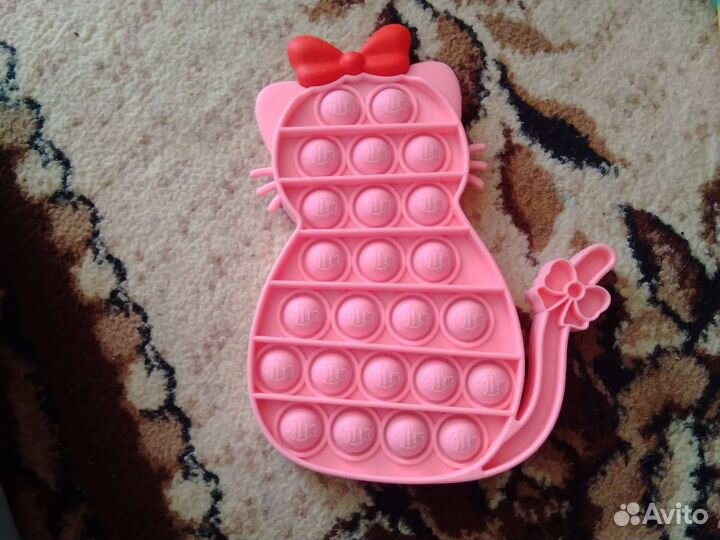 Поп ит кошка двухсторонний с гравировкой