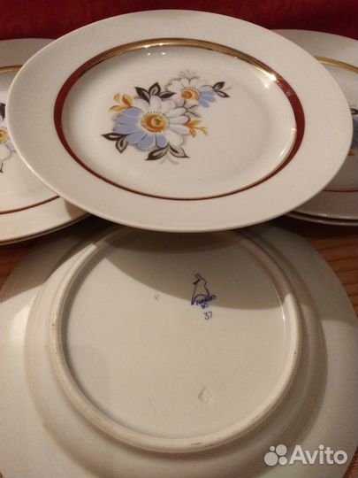 Тарелки пирожковые Дулево, Вербилки СССР