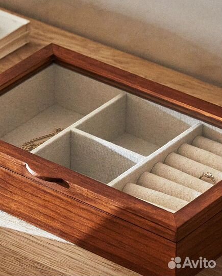 Деревянная шкатулка для украшений zara home