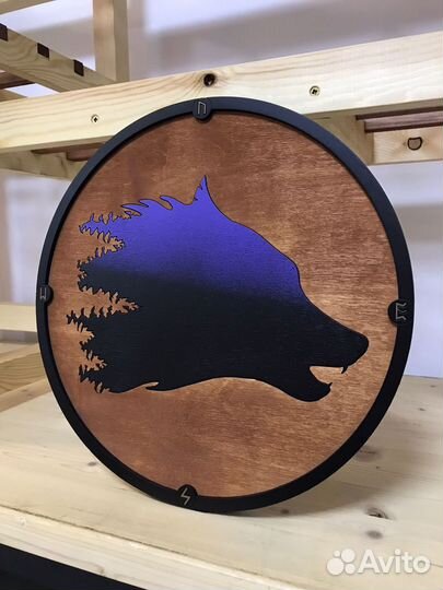 Декоративное панно Night Wolf