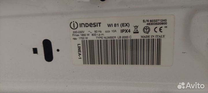 Стиральная машина indesit 81wi
