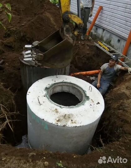 Септик из бетонных колец Бурение скважин на воду