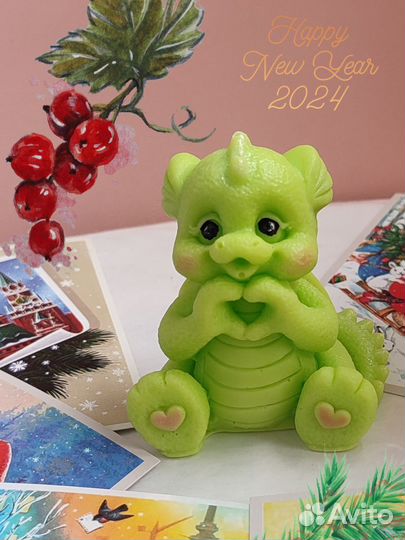 Мыло ручной работы дракон символ года 2024