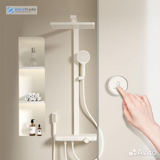 Душевая стойка с термостатом Xiaomi Whale Spout Thermostatic Shower Set VPlus Version Gun Gray