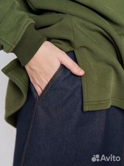 Джинсовая юбка длинная