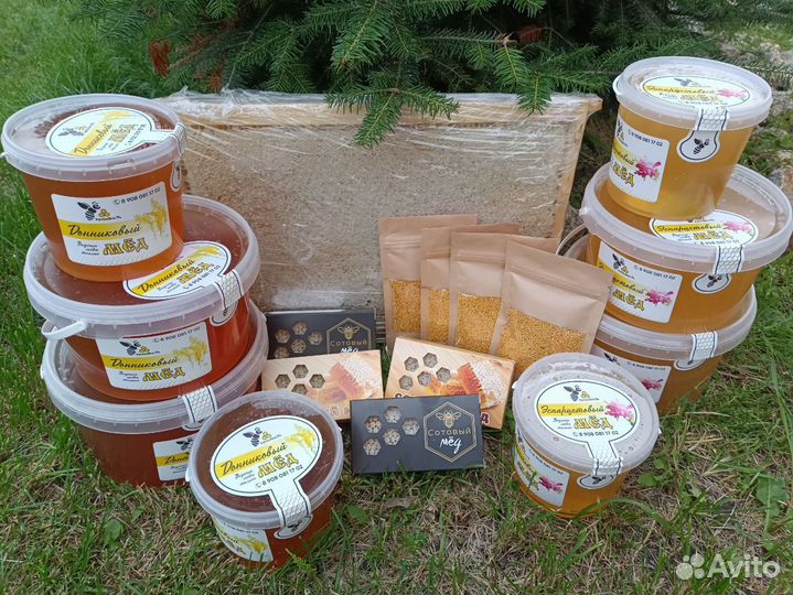 Мед с личной пасеки донниковый, липовый, соты и тд
