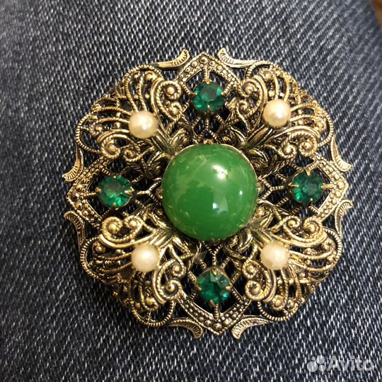 Брошь винтажная. Чехословакия