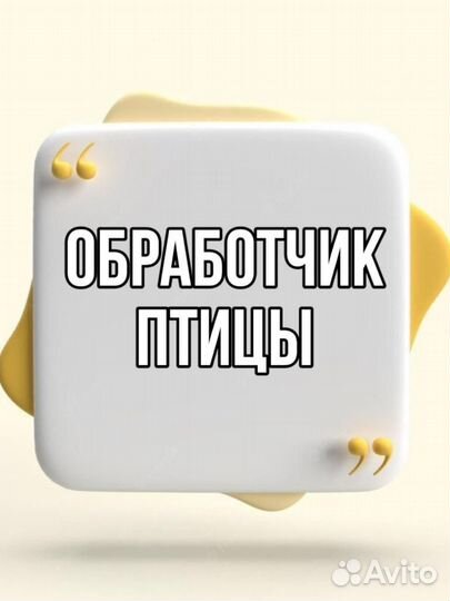 Обработчик птицы (без опыта работы)