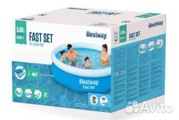Новый бассейн надувной c фильтр-насосом BestWay