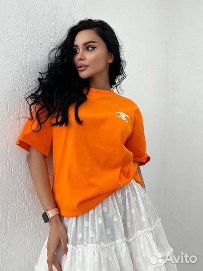 Яркая футболка Celine 2 цвета