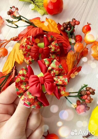 Бантики ручной работы осенние