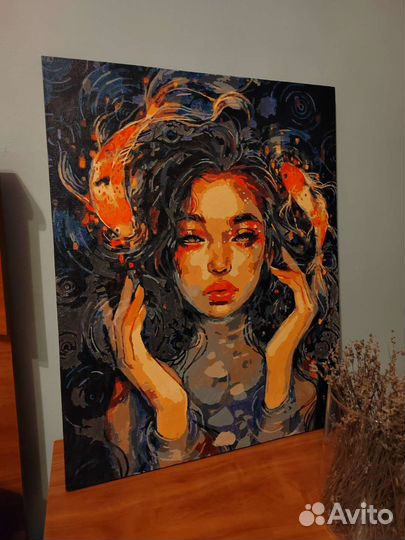 Картина по номерам, готовая 40 на 50