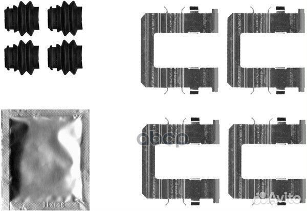 Комплект монтажный дискового тормоза зад 82