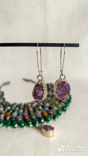 Авторское колье и серьги, комплект
