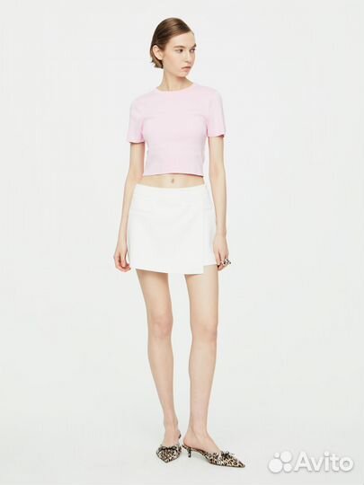 Футболка Maag /Zara кроп топ в рубчик L новая