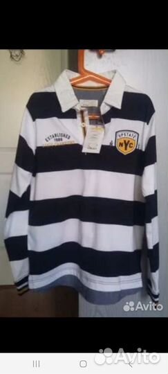 Трикотажное поло, рубашка, лонг, кофта