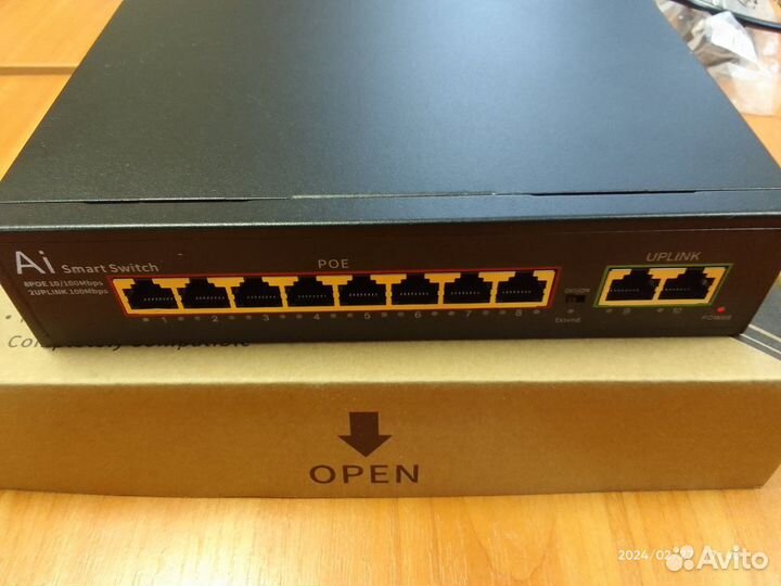 Продам коммутатор с POE 10-ти портовый
