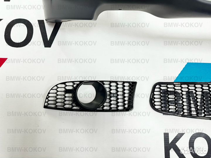 Передний бампер в стиле М3 рестайлинг на BMW E90